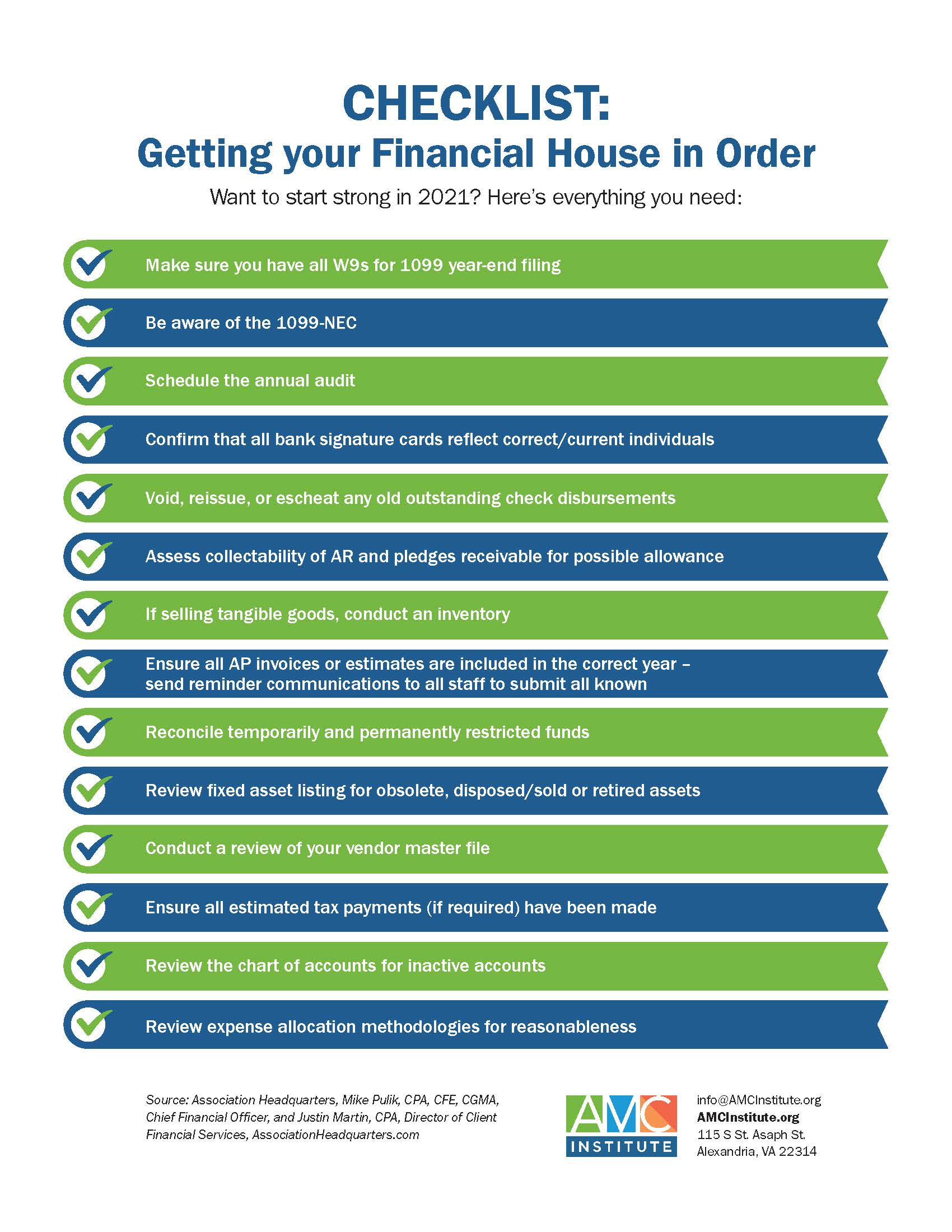 How To - Financial Checklist